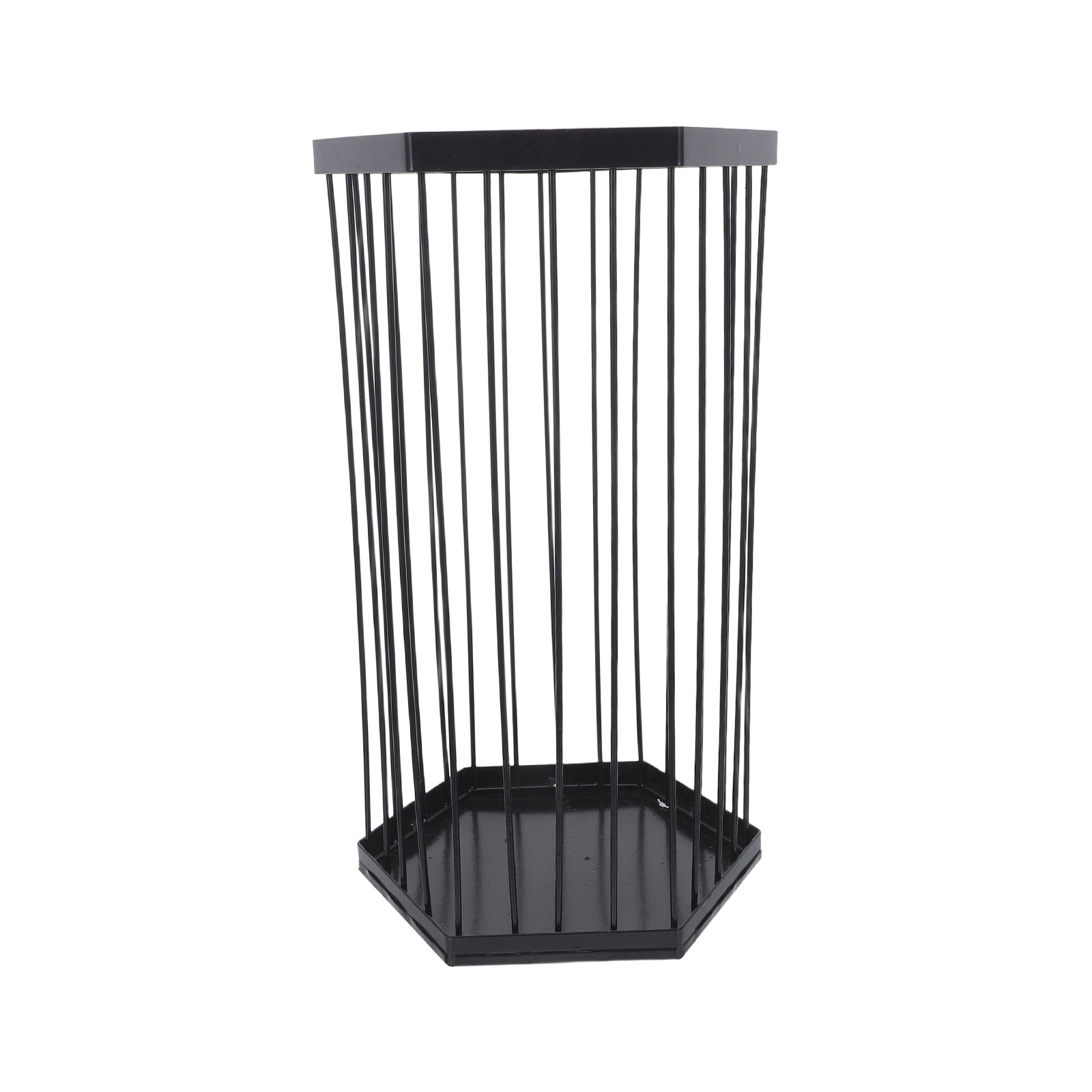 ETHZZLE Black Metal Umbrella Stand Rack for Indoor Entryway with Sturdy Iron Frame and Spacious Storage