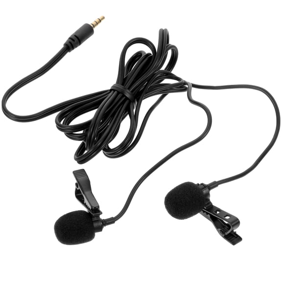 ETHZZLE Lavalier Microphone Durable PVC for Classroom Teaching and Computer Use Black