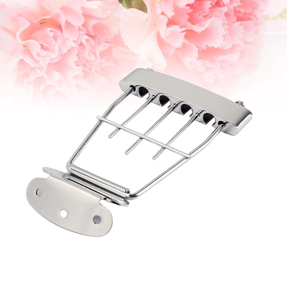 ETHZZLE Jazz Guitar Tailpiece Bridge with Plated for Music Bands, 1 Piece Replacement Part