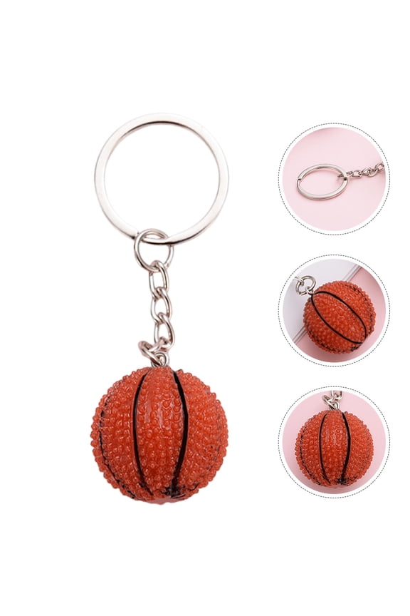 Basketball Keychain for Girls Sports Themed Resin Multi 1Set Key Pendant Backpack Accessory