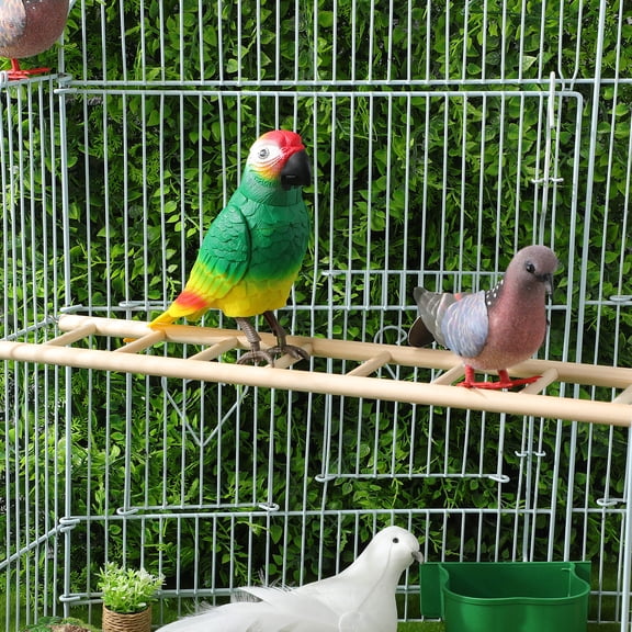 ETHZZLE Khaki Wooden Bird Ladder Cage Accessory for Chewing and Climbing to Expand Activity Space