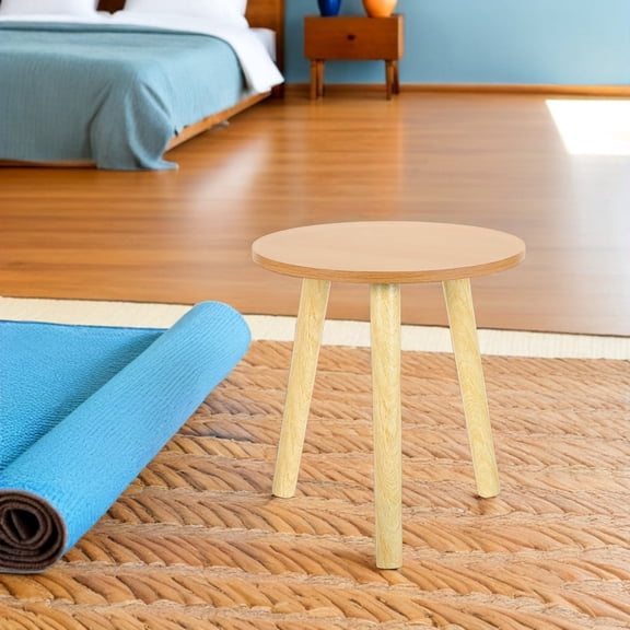 ETHZZLE Khaki Wooden Plant Riser Stand Detachable Indoor Flower Pot Display Table