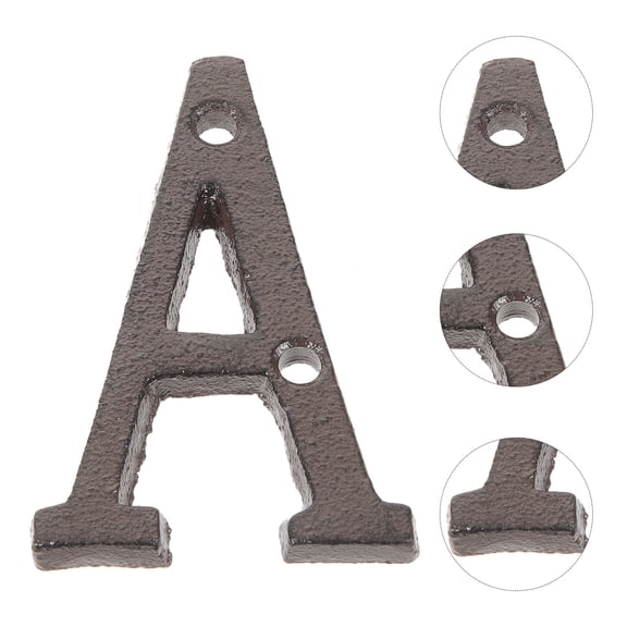ETHZZLE Large Black Cast Iron Metal Letters House Address for Door Mailbox Durable Outdoor Decoration