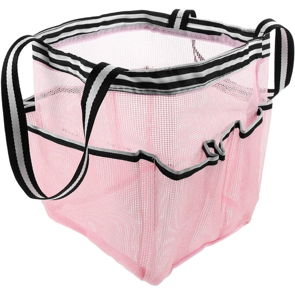 ETHZZLE Large Capacity Mesh Shower Bag Portable Handbag Design Multi Pocket Toiletry Storage Pouch