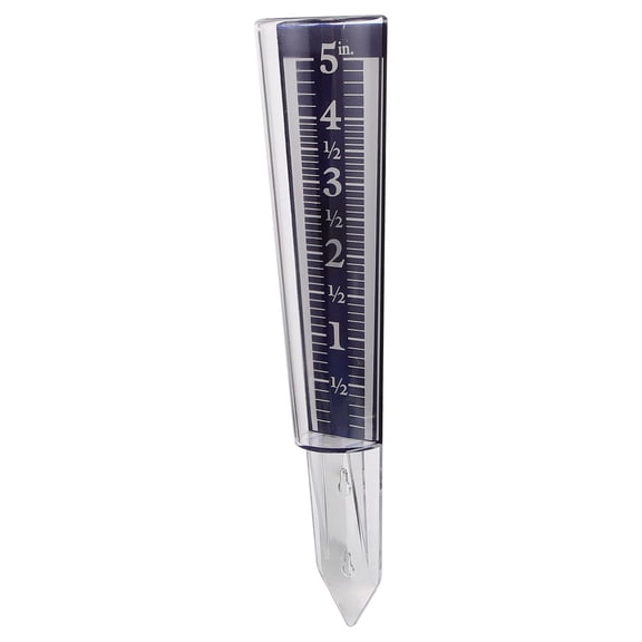 ETHZZLE Large Clear Blue Rain Gauge Outdoor for Garden Weather Station with Accurate Scale