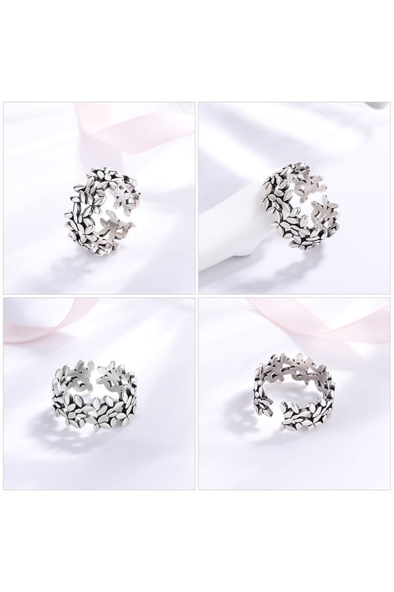 Leaves Rings Open Ring Copper 1Pcs Design for Women Holiday Party