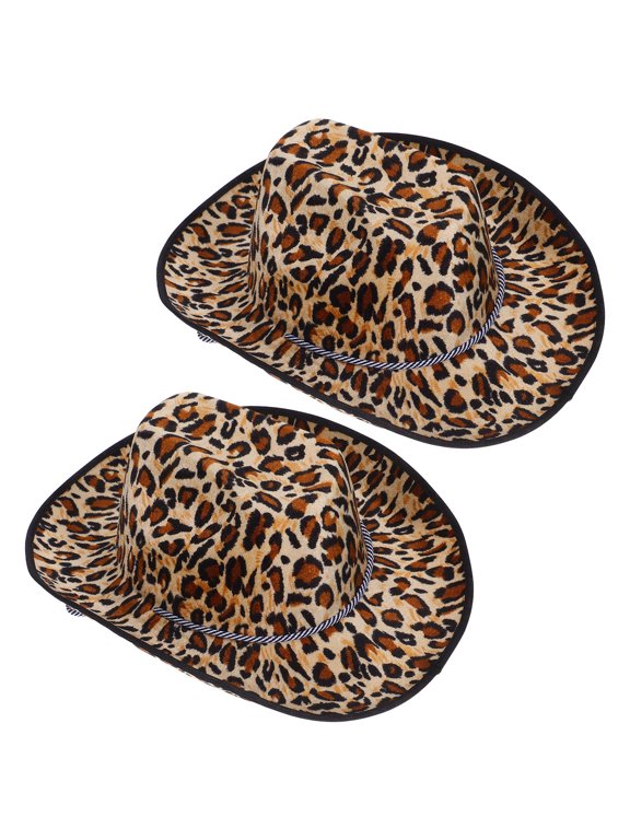 Leopard Pattern Cowboy Hat - Unique and Comfortable Party Prop