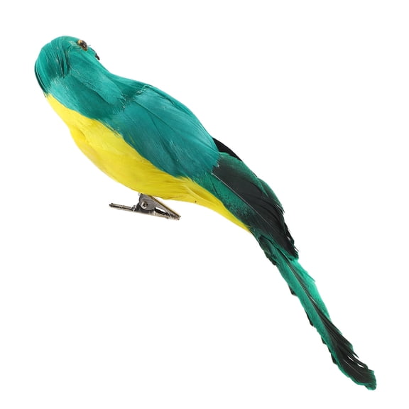 ETHZZLE Lifelike Green Parrot Model Decorative Artificial Bird for Office Garden Display