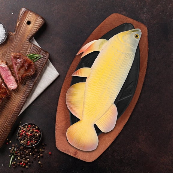 ETHZZLE Lifelike Fake Golden Fish Figurine for Restaurant Interior Accent