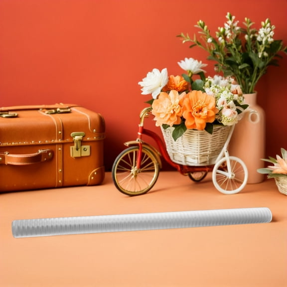 ETHZZLE Light Grey Frosted Privacy Glass Film Static Cling Window Film Sun Blocking Decorative Striped Design