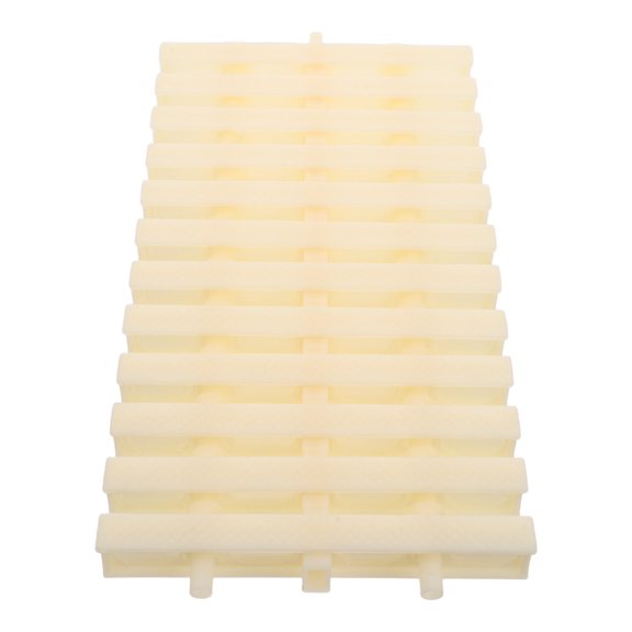 ETHZZLE Light Yellow Plastic Pool Overflow Drainage Mat with Anti Slip Feature for Balcony and Shower Room