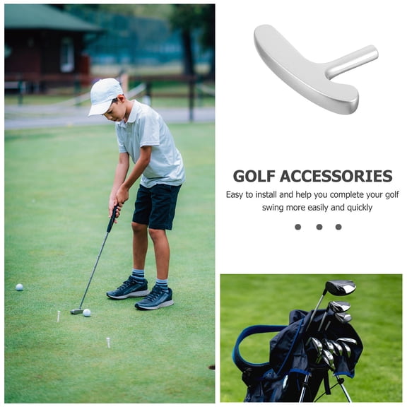 ETHZZLE Lightweight Plated Silver Zinc Alloy Golf Putter Head Suitable for All Players