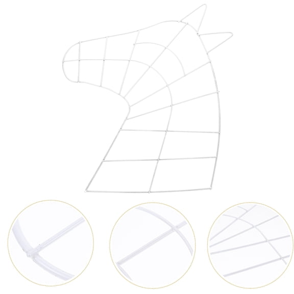 ETHZZLE White Iron Wreath Frame with Compact Size for Hanging Floral and Gar Decor Use