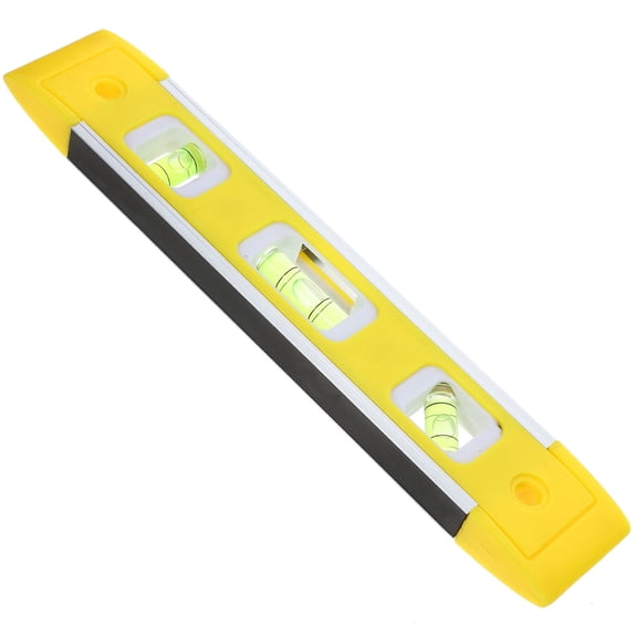 ETHZZLE Magnetic Aluminum Level with Small Bubble for Home Use Yellow Spirit Level Tool