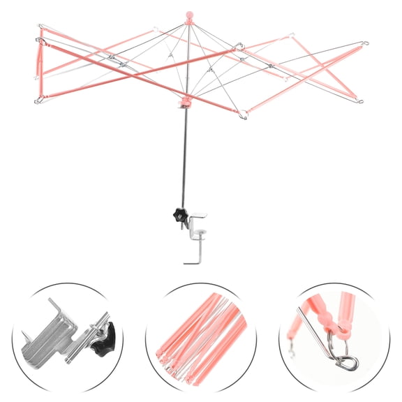 ETHZZLE Manual Pink Wool Yarn Winder for Knitting with Stable Base and Easy Yarn Ball Winding Tool