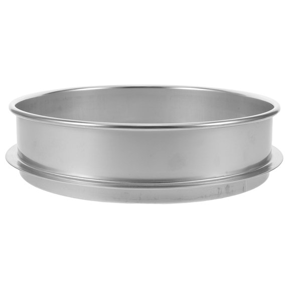 ETHZZLE Stainless Steel Flour Sifter with Fine Mesh for Efficient Baking and Kitchen Straining in Plated Silver