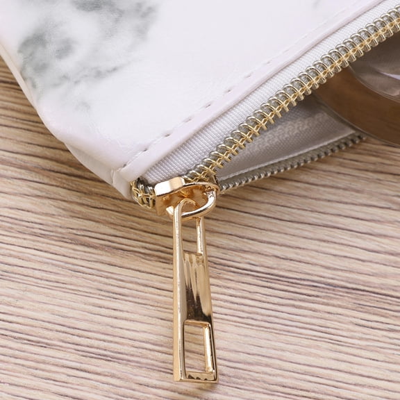 ETHZZLE Marble Patterned Makeup Bag Cosmetic Handbag with Zipper for Article Storage