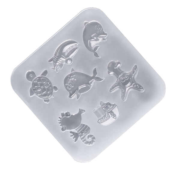 ETHZZLE Silicone Marine Animal Molds for Baking and Crafts, 1 Piece, Non-Stick Kitchen Tool for Home Use