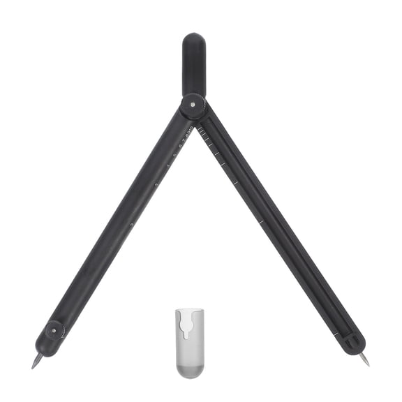 ETHZZLE Precision Metal Compass Tool with Scale for Drawing, Drafting, and Woodworking - Zinc Alloy