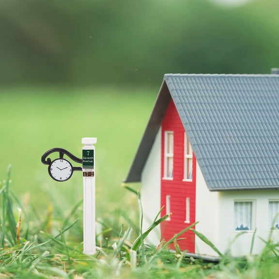 ETHZZLE Miniature Garden Decorations Mini Sign Post Multi Colored Resin 1Set