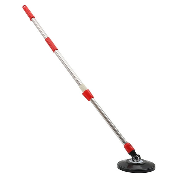 ETHZZLE Durable Stainless Steel Mop Handle Red Plastic Rotating for Home Cleaning