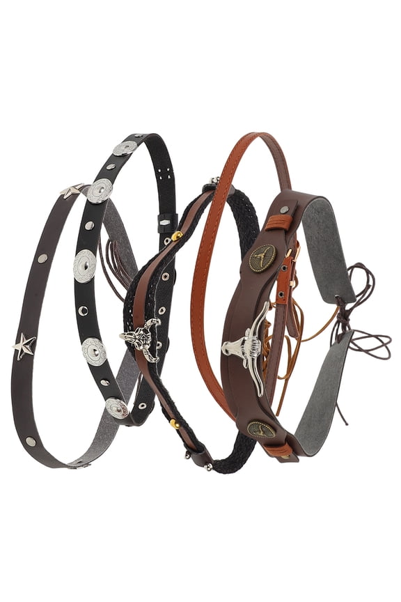 Multi Color Rhinestone Hat Strap for Men's and Women's Adjustable Tie Design for Cowboy and Fedora Hats 5pcs