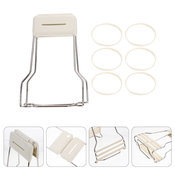 ETHZZLE Beige Anti-Scalding Plate Lifter with Stainless Steel and PP for Kitchen Use