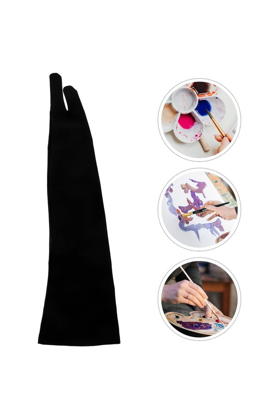 Back to School Painting Sketch Gloves Black Anti-Slip for Art Creation 1Pack