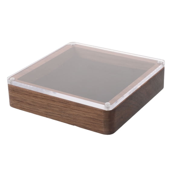 ETHZZLE Decorative Wood Medal Storage Box with Clear Lid Ideal for Competition and Academic Awards