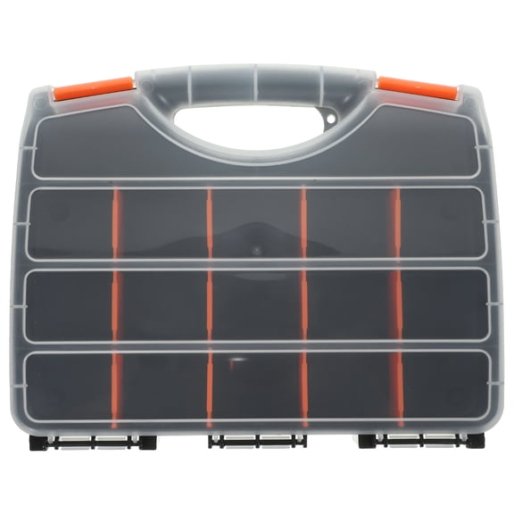 ETHZZLE Black Transparent Tool Case Organizer with Multiple Compartments for Screw Storage