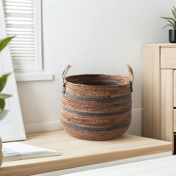 ETHZZLE Nordic Style Light Brown Laundry Basket, and Practical Home Storage Solution for Clothes and Linens