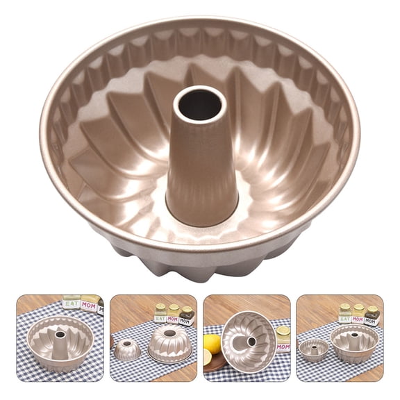 ETHZZLE Pineapple Cup Molds Golden Carbon Steel Nonstick Coating Kitchen Baking Set