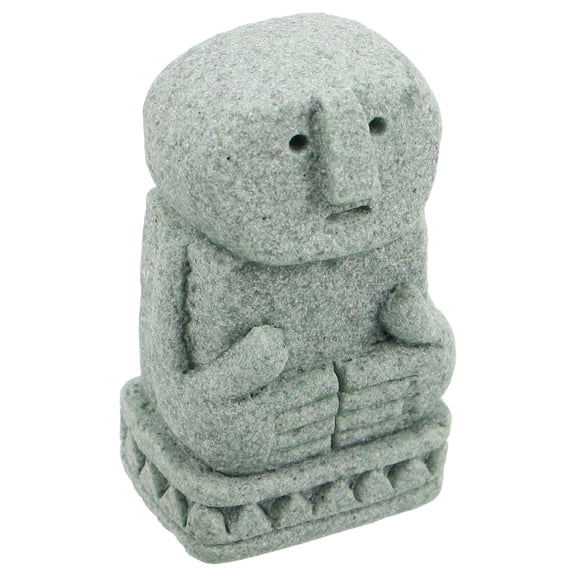 ETHZZLE Primitive Style Balinese Stone Figurine for Garden Sculpture and Meditation Decor