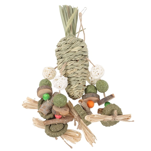 ETHZZLE Hamsters Foraging Toy Teeth Grinding Doll Natural Materials 1Pack