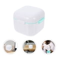 thumbnail image 1 of ETHZZLE Lightweight White Plastic Retainer Case for Daily Use Portable Mouth Guard Denture Storage, 1 of 7