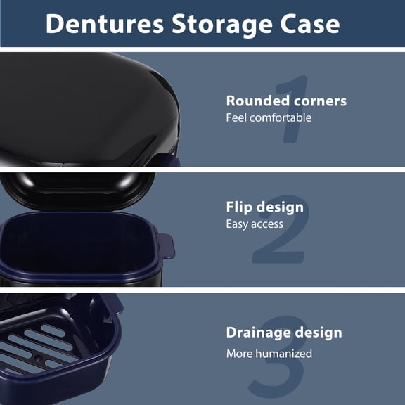 ETHZZLE Outdoor Plastic Dentures Case Brace Box Orthodontic Retainer Container