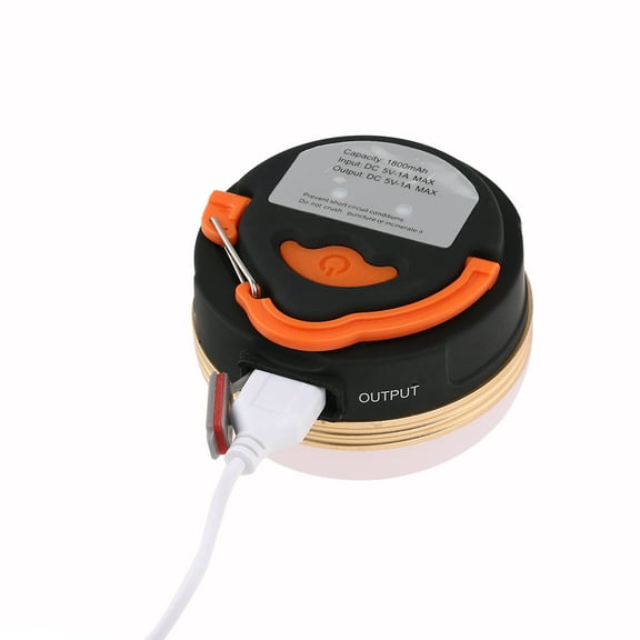 ETHZZLE Portable Camping Light Tent LED Lamp ABS Plastic 1Set Black