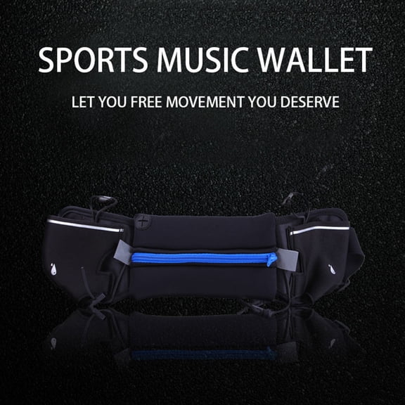 ETHZZLE Outdoor Sports Running Pouch Belt with Phone Holder and Elastic Straps for Keys and Gels
