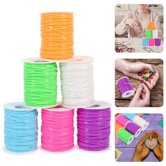 ETHZZLE PVC Lanyard String Assorted Color Smooth Texture for Craft Making and DIY Projects