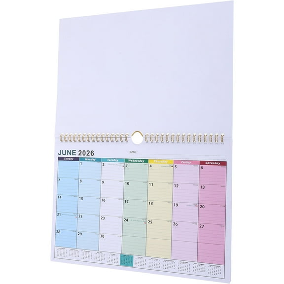 ETHZZLE Monthly Wall Calendar 18-Month Multi-Color for Home Planning and Scheduling