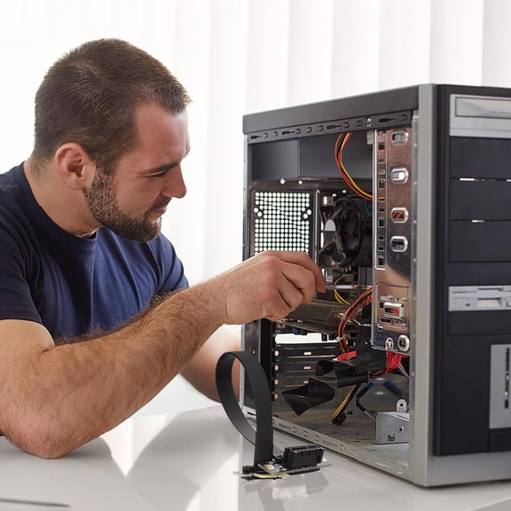 ETHZZLE Pci-E 3.0 Riser Cable Extension Black High Speed Stable Signal Transmission