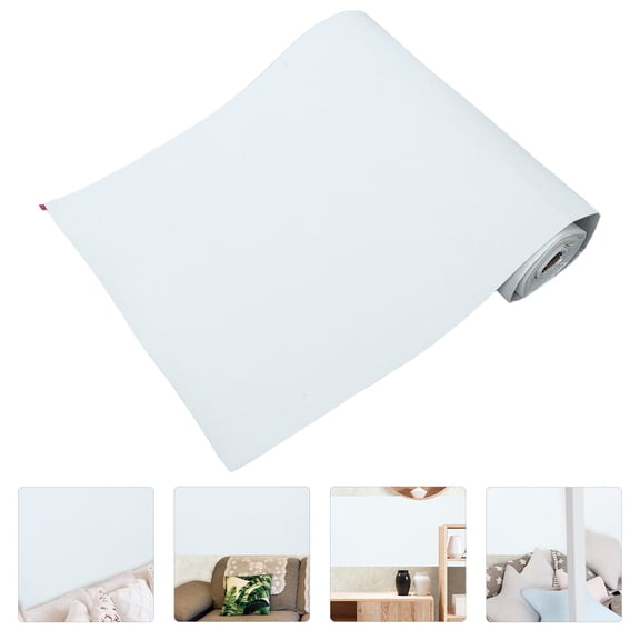 ETHZZLE Peel and Stick Wall Decor Thick XPE Foam Wallpaper White for DIY Enthusiasts 1 Roll