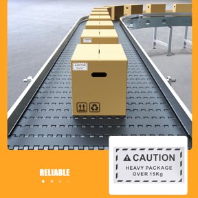ETHZZLE 500 Warning Labels Per Roll Heavy Duty Adhesive Caution Stickers for Boxes Bright Fluorescent Safety Tags