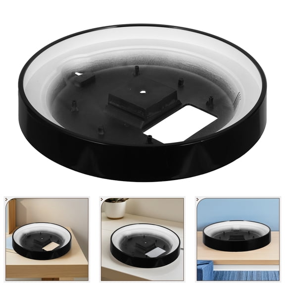 ETHZZLE 12 Inch Round Black Plastic Clock Back Cover Replacement for Wall Clocks and Easy to Install