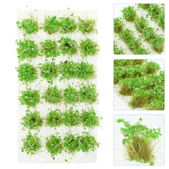 ETHZZLE Fake Grass Tuft Model Artificial Green Plastic Cluster for Sand Table and Scenic Decoration