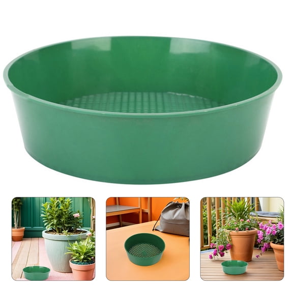 ETHZZLE Manual Plastic Garden Soil Sieve Mesh Strainer for Planting, Soil Filtering and Gardening Tools