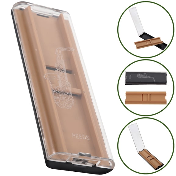 ETHZZLE Light Brown Plastic Oboe Reed Holder Portable Storage Box Made with High Grade ABS