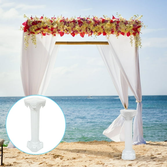 ETHZZLE White Wedding Roman Pillar Decorative Roman Column Statue for Outdoor Party and Road Guide