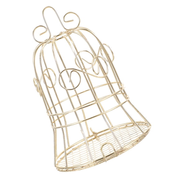 ETHZZLE Vintage Golden Bird Cage Decorative Feeder for Indoor and Outdoor Use