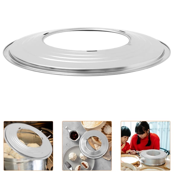 ETHZZLE Steaming Ring Steamer Insert for Cooking Pot Silver Stainless Steel 1Pcs